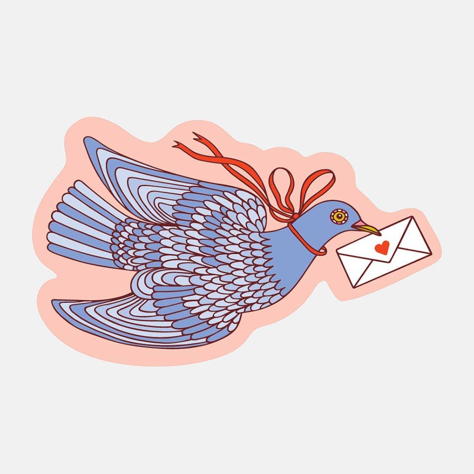 The Good Twin Cards Carrier Pigeon Sticker