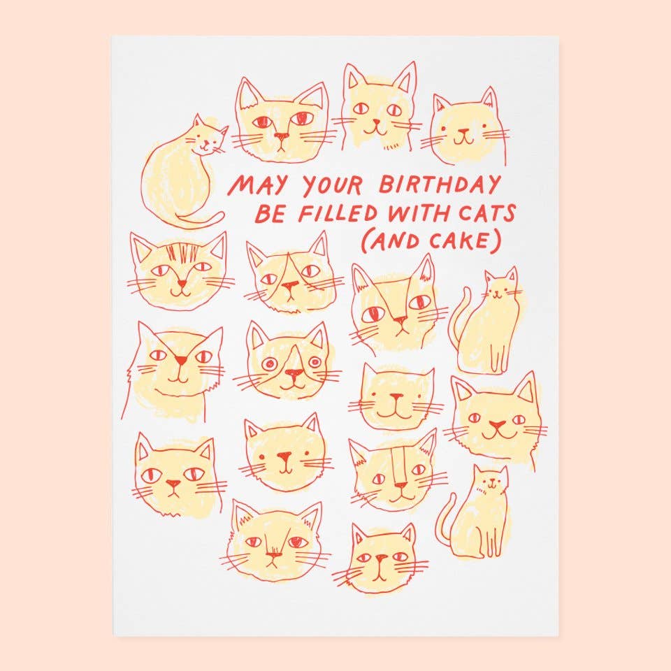 The Good Twin Cards Cats And Cake Birthday Card