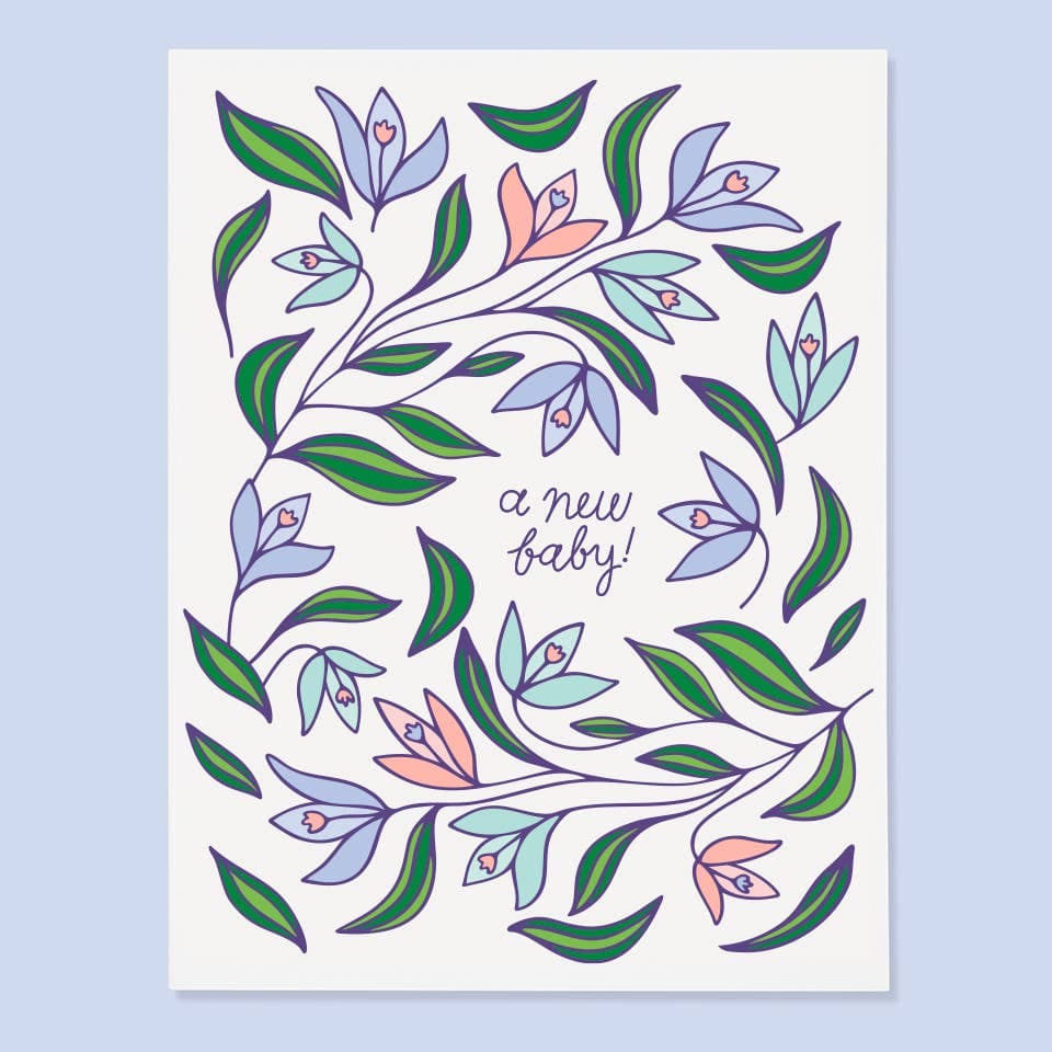 The Good Twin Cards Snowdrops New Baby Card