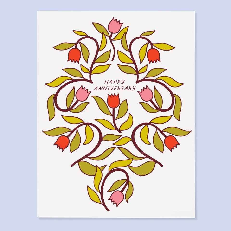 The Good Twin Cards Tulip Anniversary Card