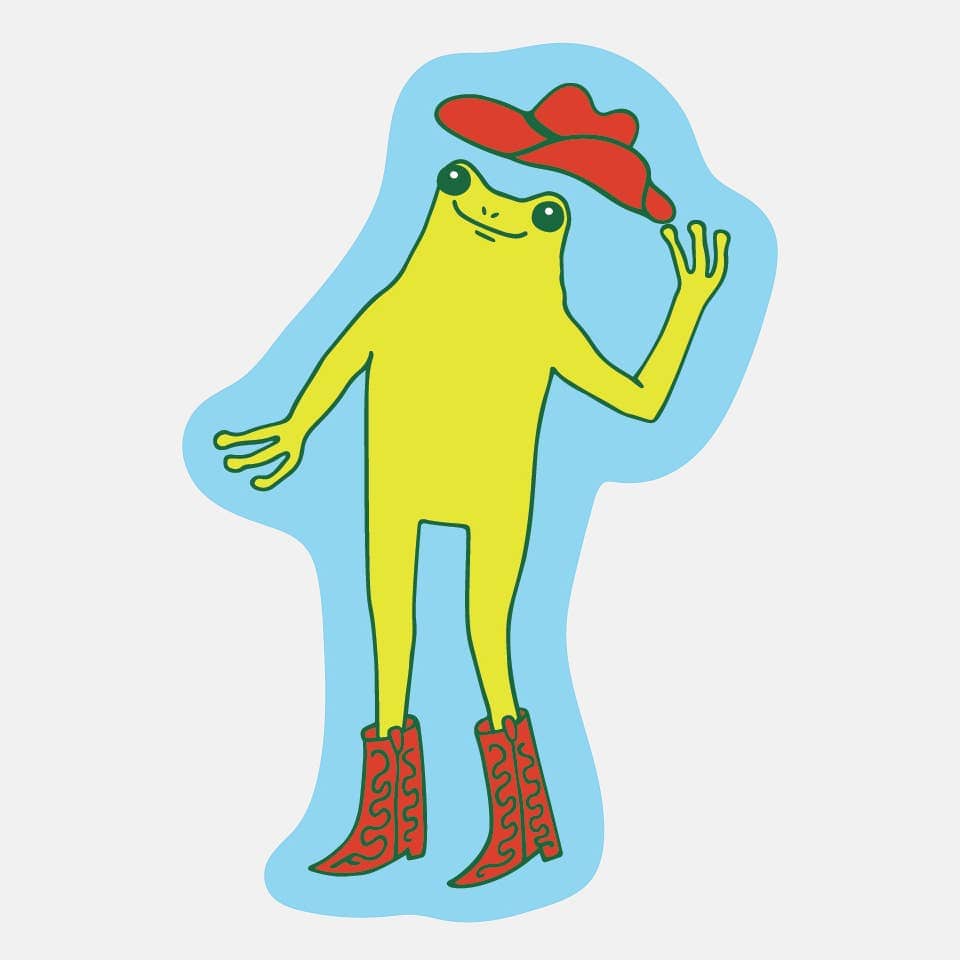 The Good Twin Paper Yeehaw Froggy Sticker