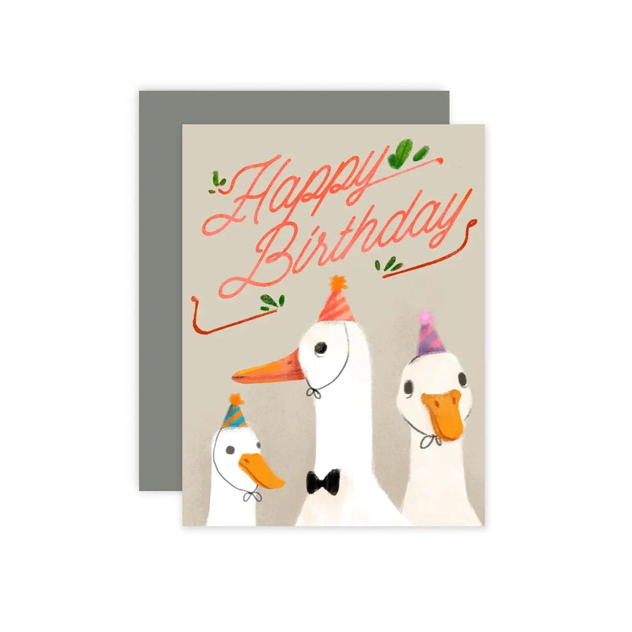 The Little Red House Greeting Card Duck Birthday Card