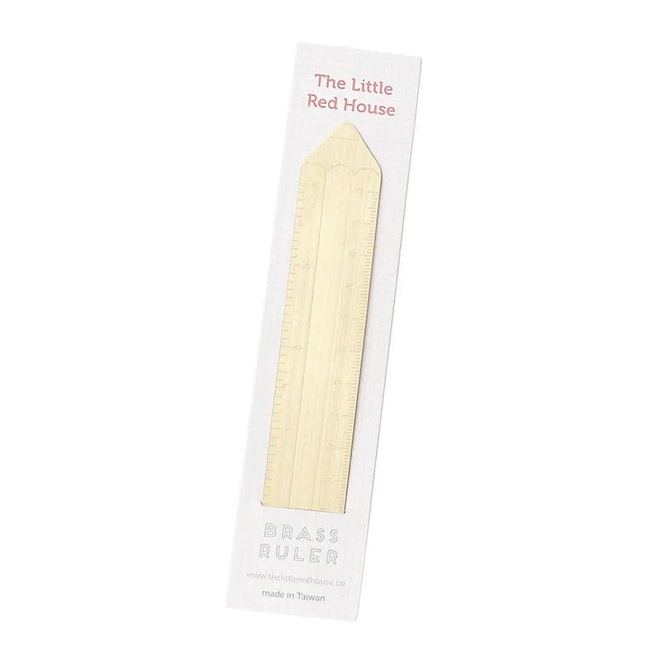 The Little Red House Ruler Pencil Shape Brass Ruler