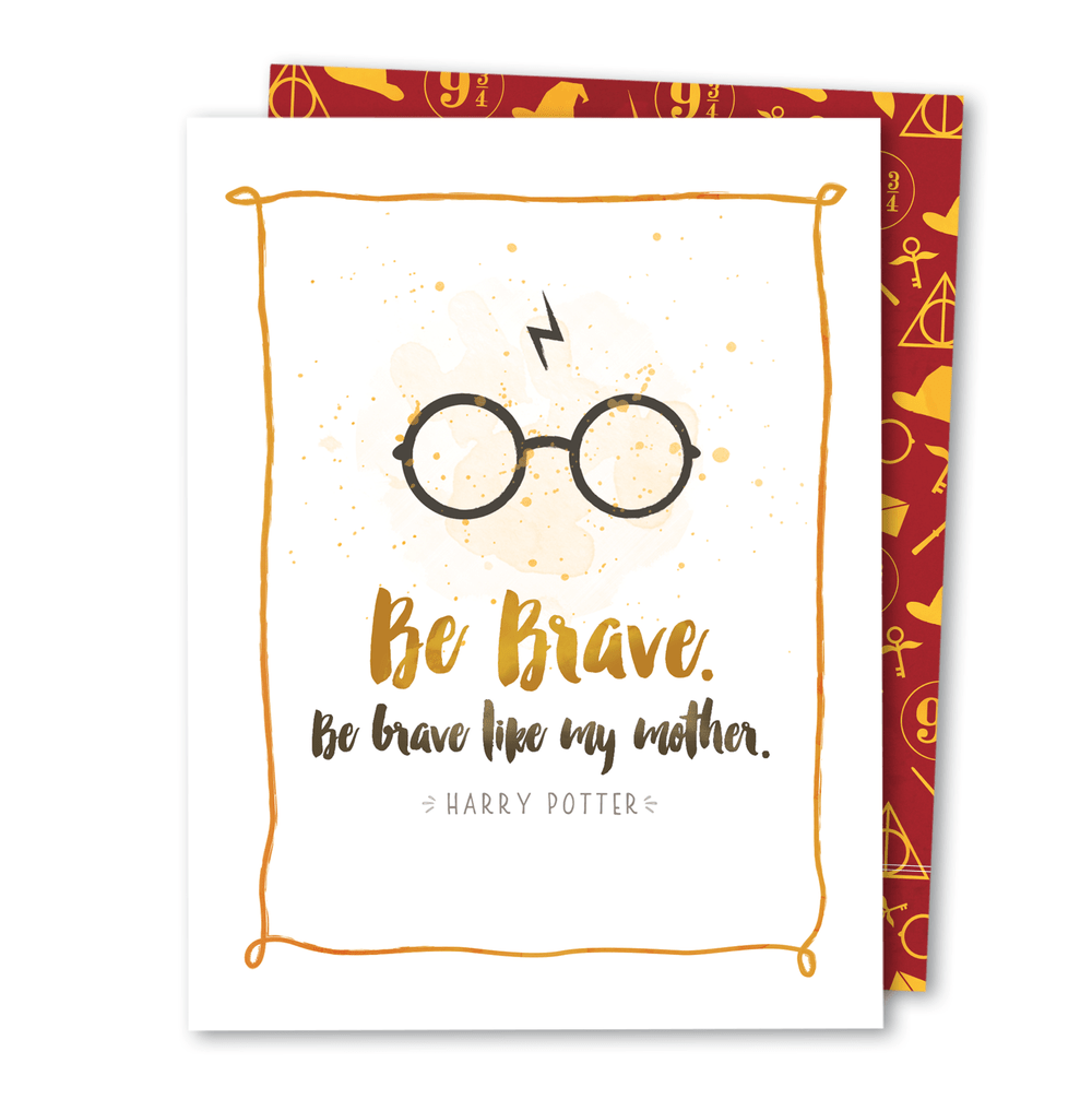 The Noble Paperie Card Be Brave | Harry Potter Wizard Mother's Day Sympathy Card