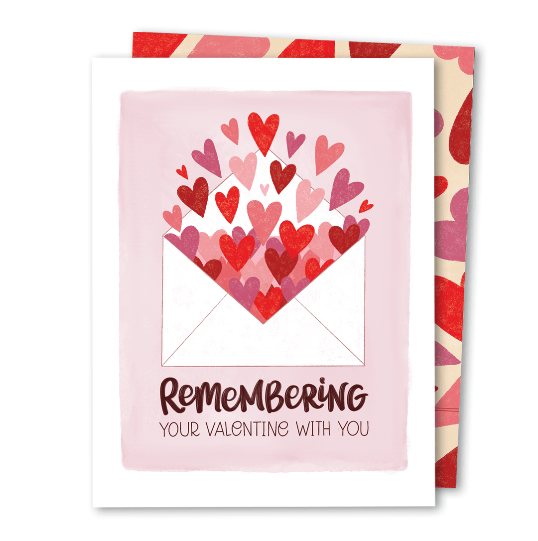 The Noble Paperie Remembering Valentine | Love Grief Sympathy Valentine's Card