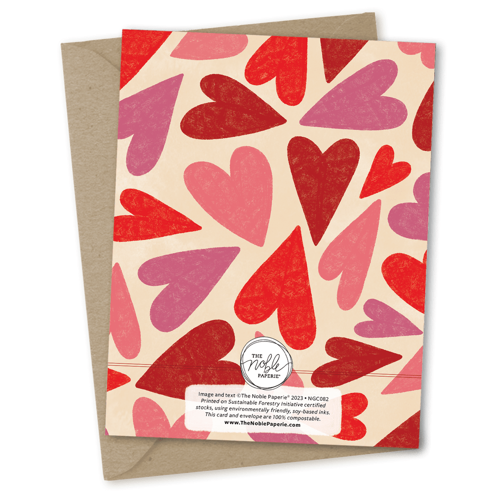 The Noble Paperie Remembering Valentine | Love Grief Sympathy Valentine's Card