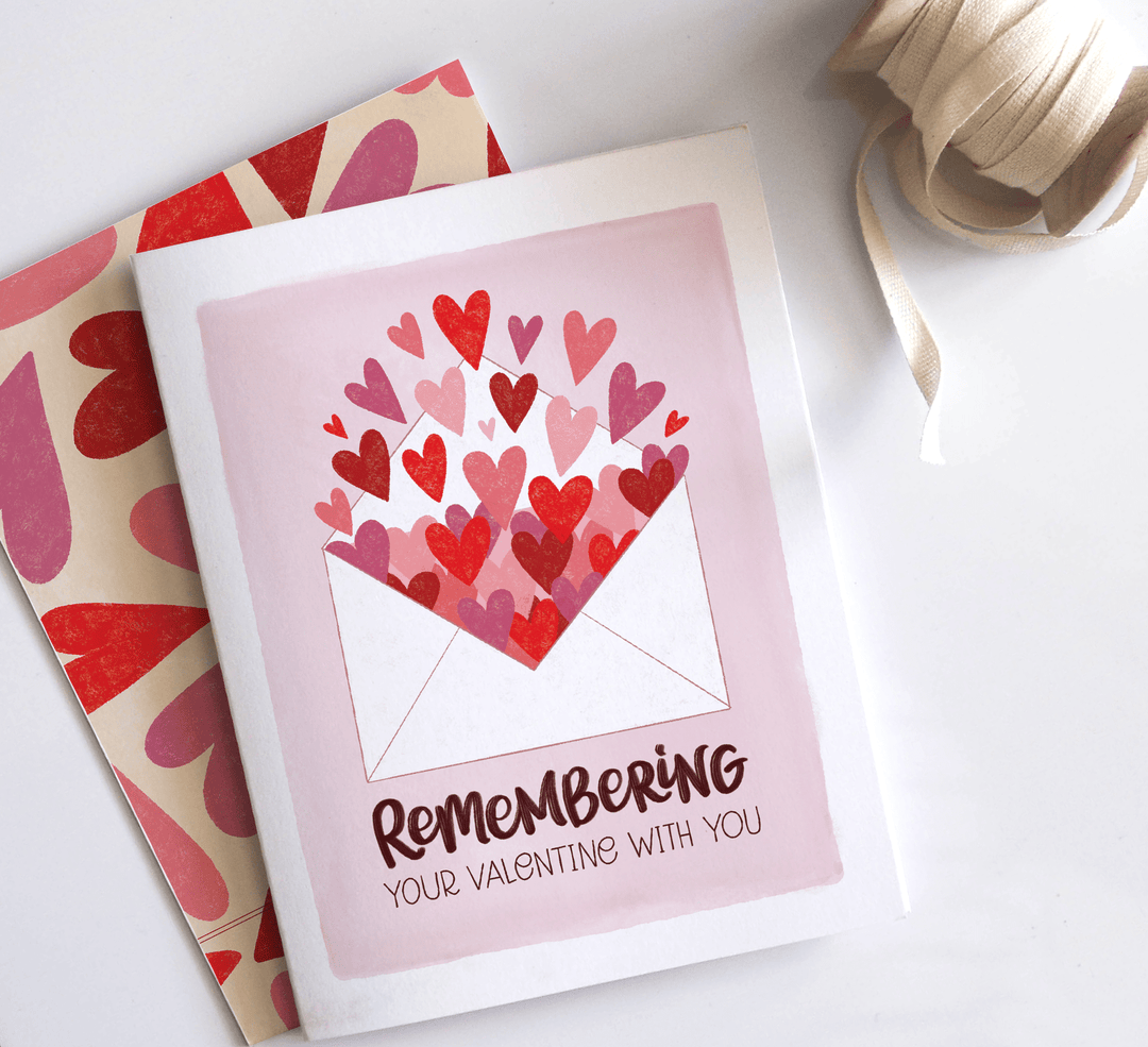 The Noble Paperie Remembering Valentine | Love Grief Sympathy Valentine's Card