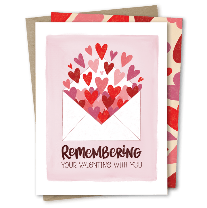 The Noble Paperie Remembering Valentine | Love Grief Sympathy Valentine's Card