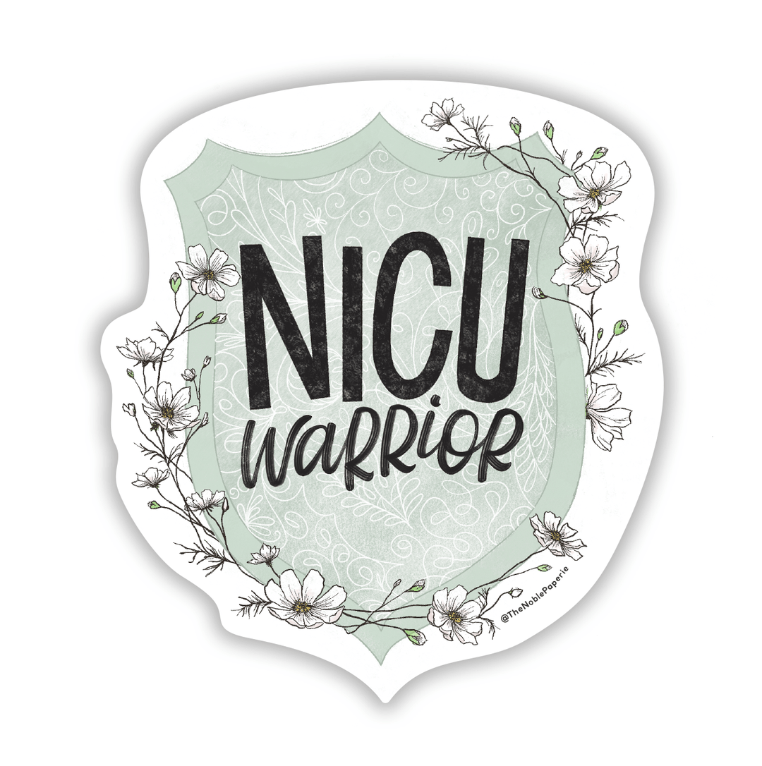 The Noble Paperie Sticker NICU Warrior | NICU Premature Baby Preemie Support Sticker