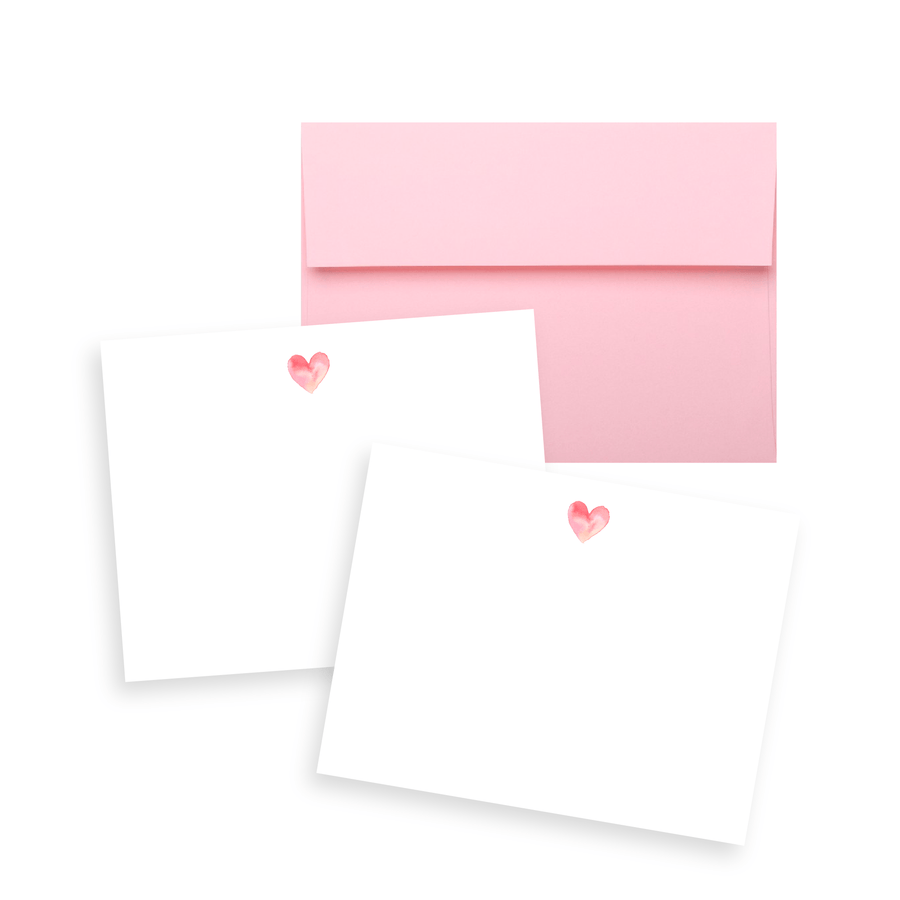 The Paxton Press Boxed Card Set Valentine's Day Simple Heart Stationery Set
