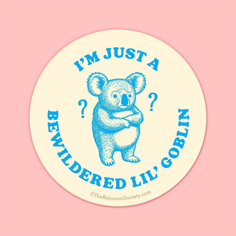 The Raccoon Society Cards "Bewildered" Sticker