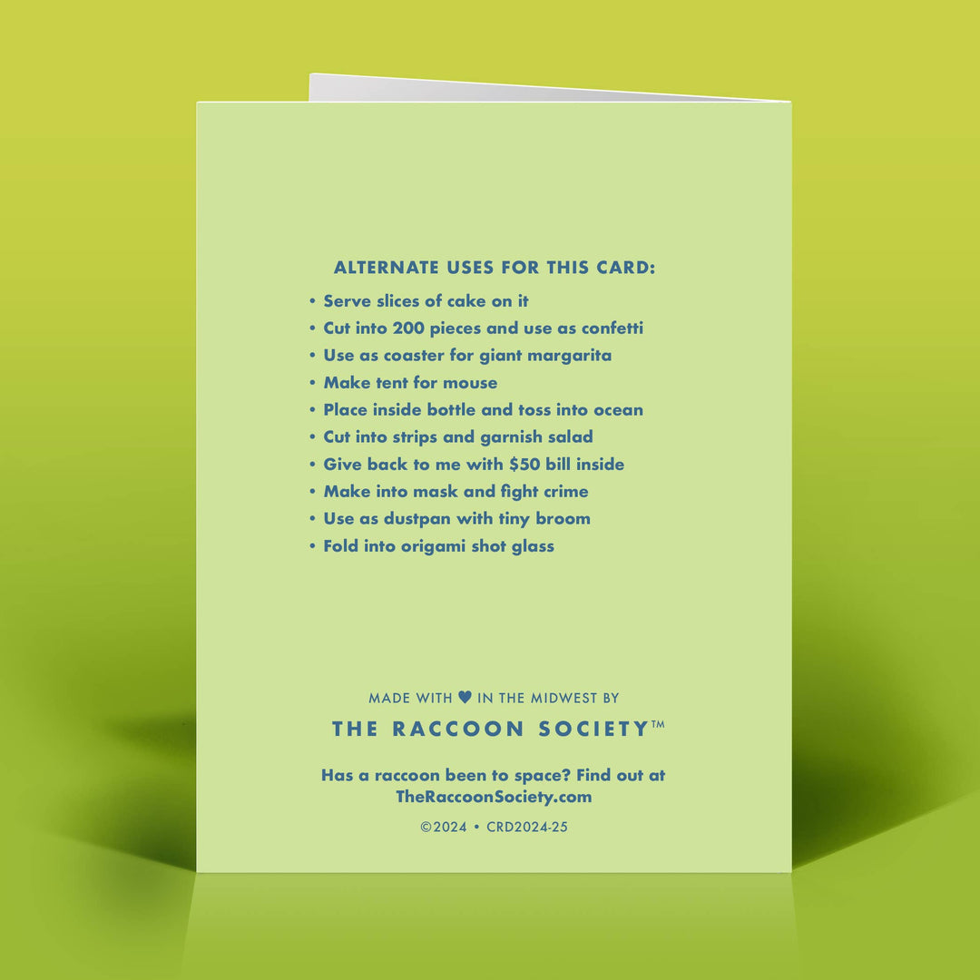 The Raccoon Society Cards Birthday Goals Card