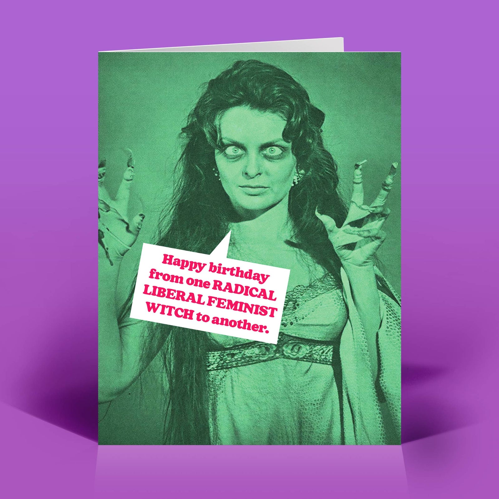 The Raccoon Society Cards Feminist Witch Birthday Card