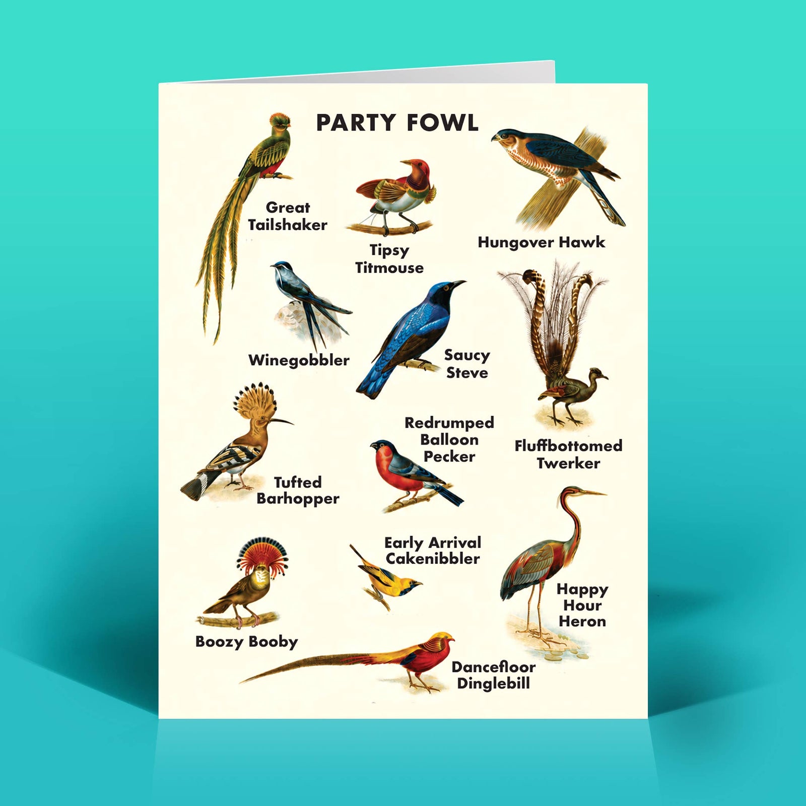 The Raccoon Society Cards Party Fowl Birthday Card