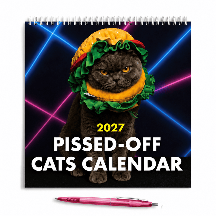 The Raccoon Society paper 2027 Pissed Off Cats Calendar