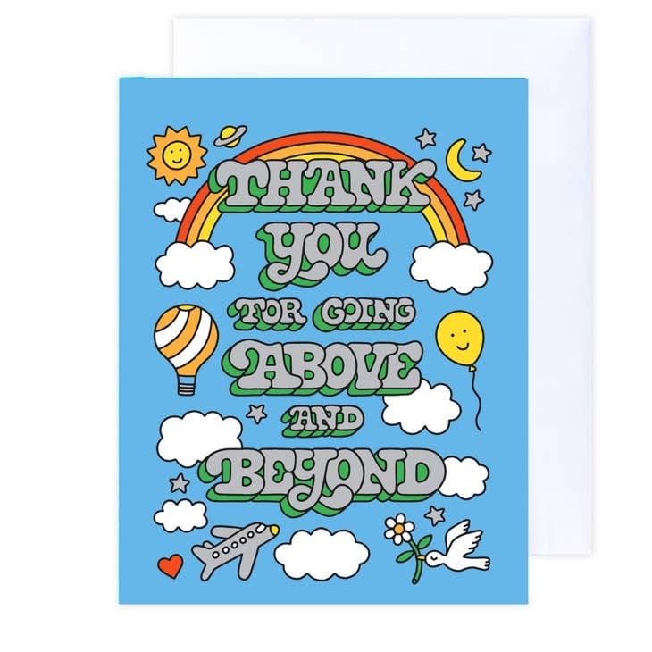 The Social Type Card Above and Beyond Thank You Card