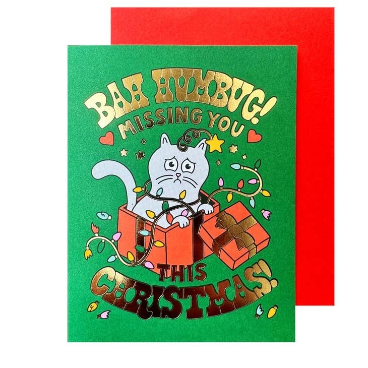 The Social Type Card Bah Humbug Miss You Christmas Card