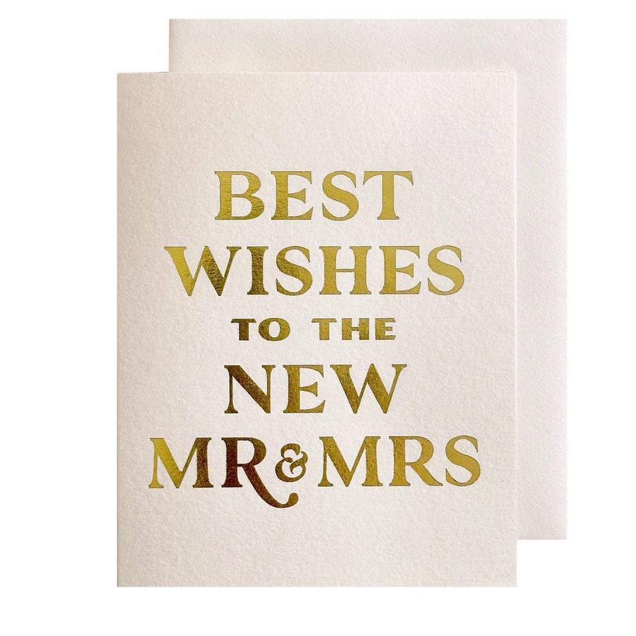 The Social Type Card Best Wishes to the New Mr. & Mrs.