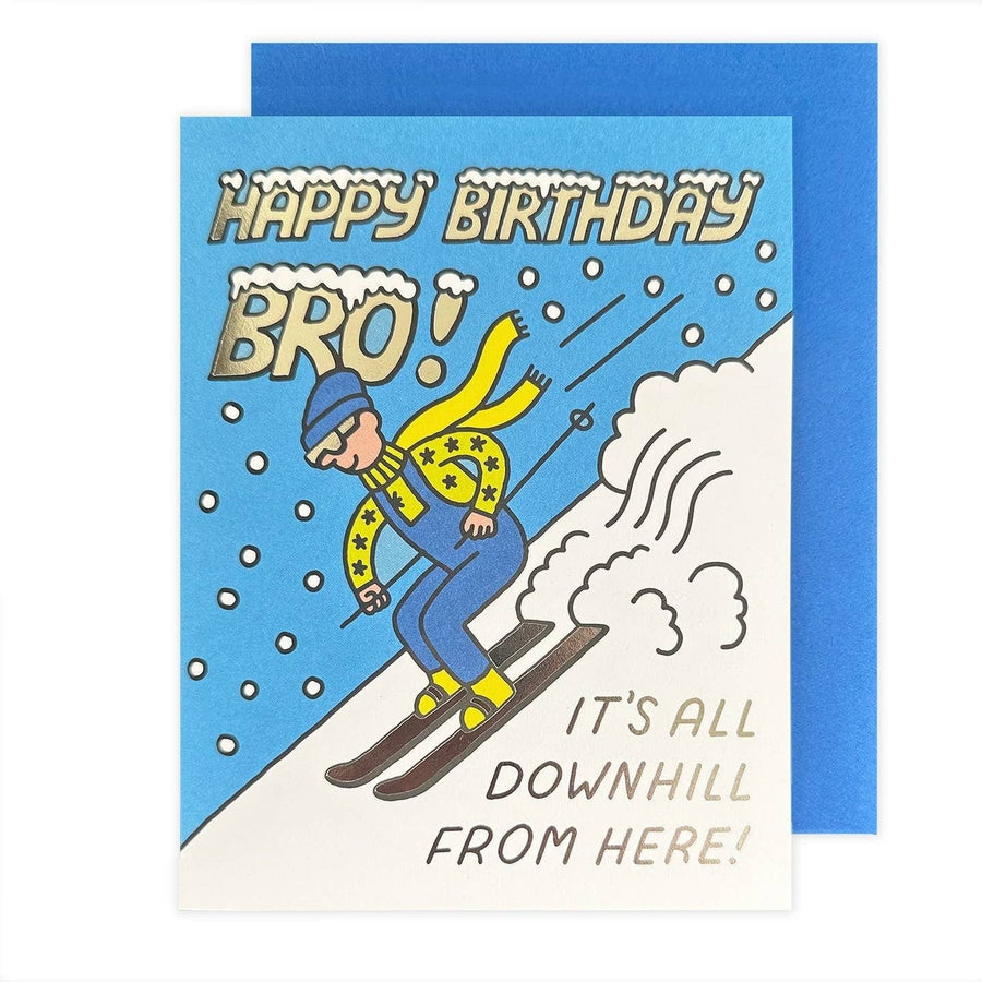 The Social Type Card Birthday Bro Skier Birthday Card