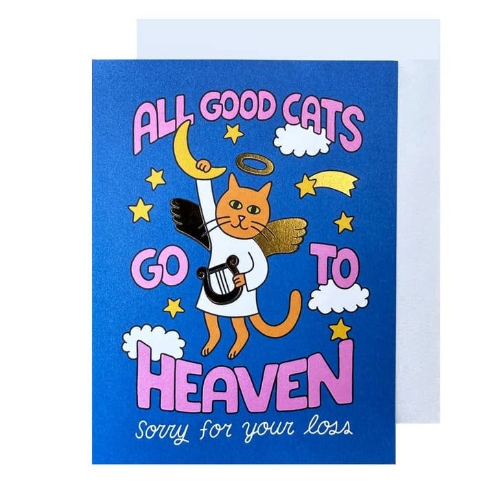 The Social Type Card Good Cats Go To Heaven Sympathy Card