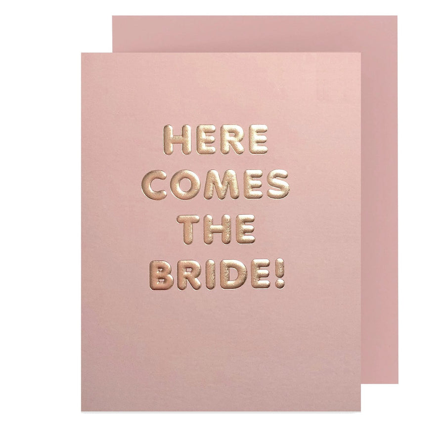 The Social Type Card Here Comes the Bride Wedding Card