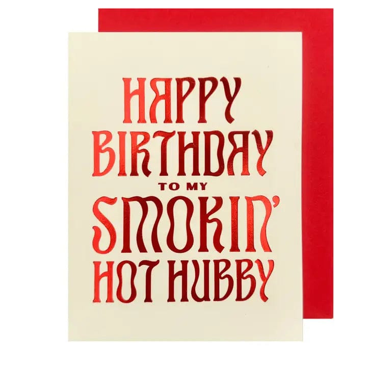 The Social Type Card Smokin' Hot Hubby Birthday Card