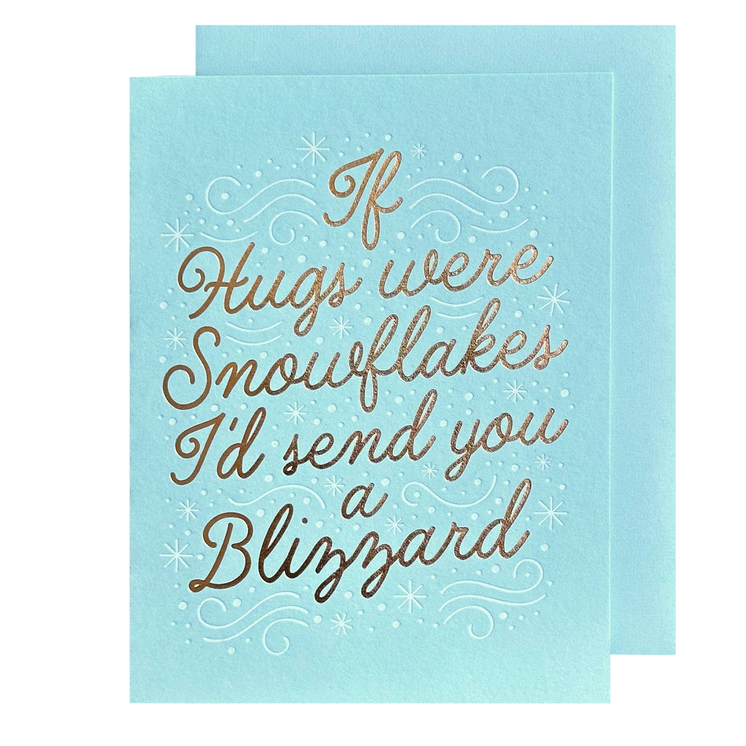 The Social Type Cards If Hugs Were Snowflakes Thinking of You Card