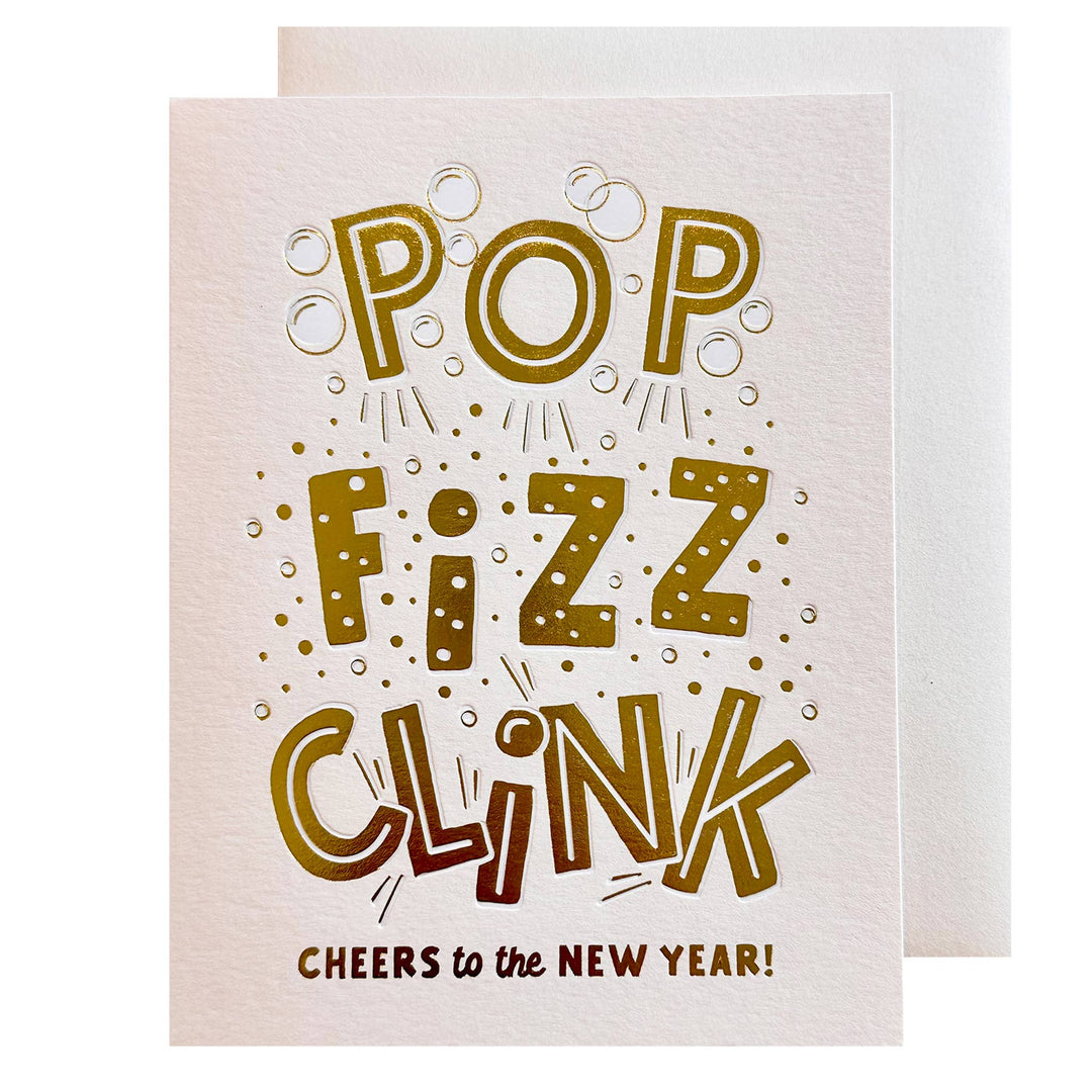 The Social Type Cards Pop, Fizz, Clink Happy New Year Card