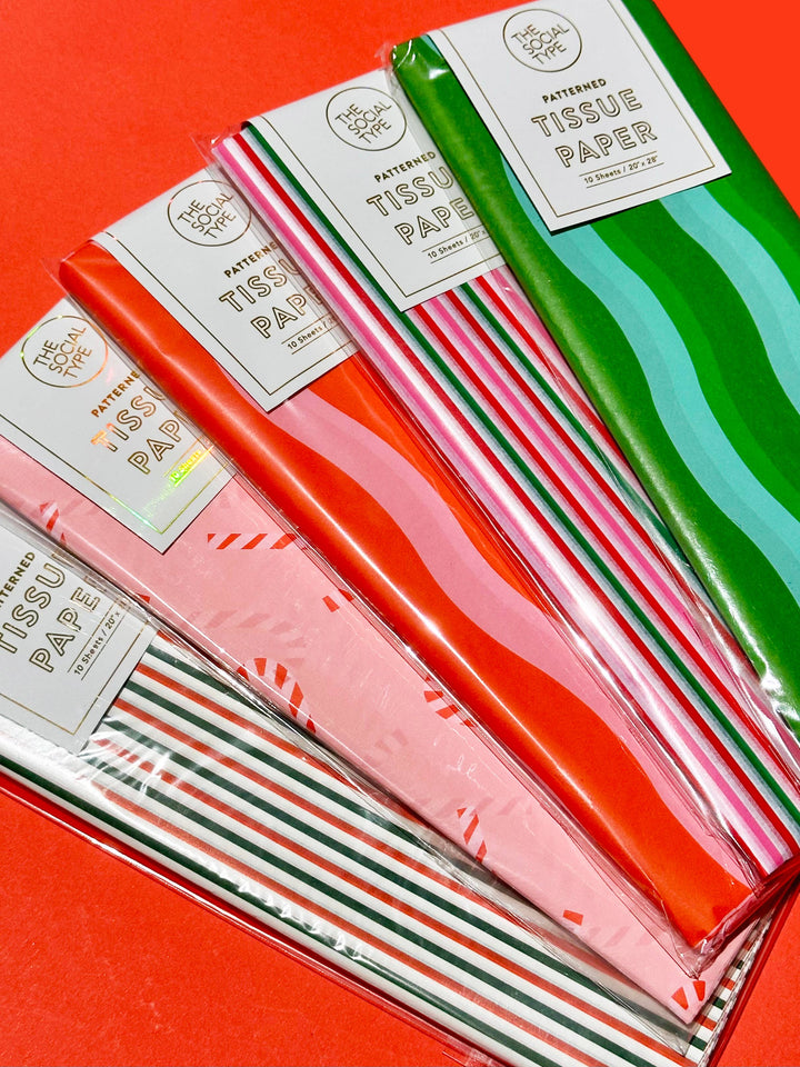 The Social Type Party Candy PinStripe Tissue Paper