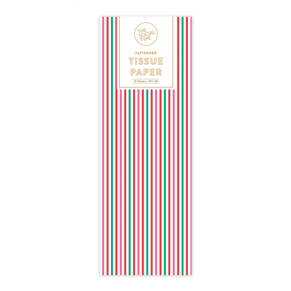 The Social Type Party Candy PinStripe Tissue Paper