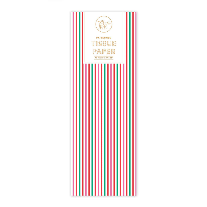 The Social Type Party Candy PinStripe Tissue Paper