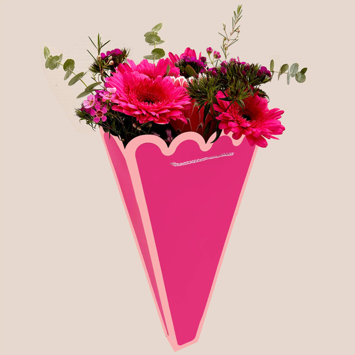The Social Type Party Razzleberry Scallop Bouquet Gift Bag