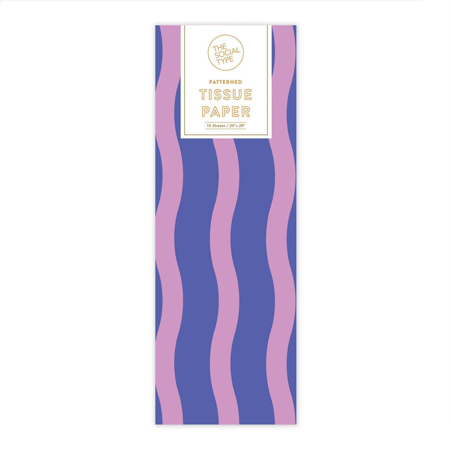 The Social Type Tissue Paper Grape Jelly - Fussy Stripe Tissue Paper