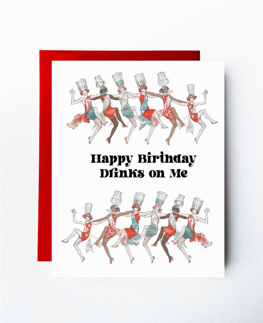 The Twentieth Card Drinks On Me Birthday Card