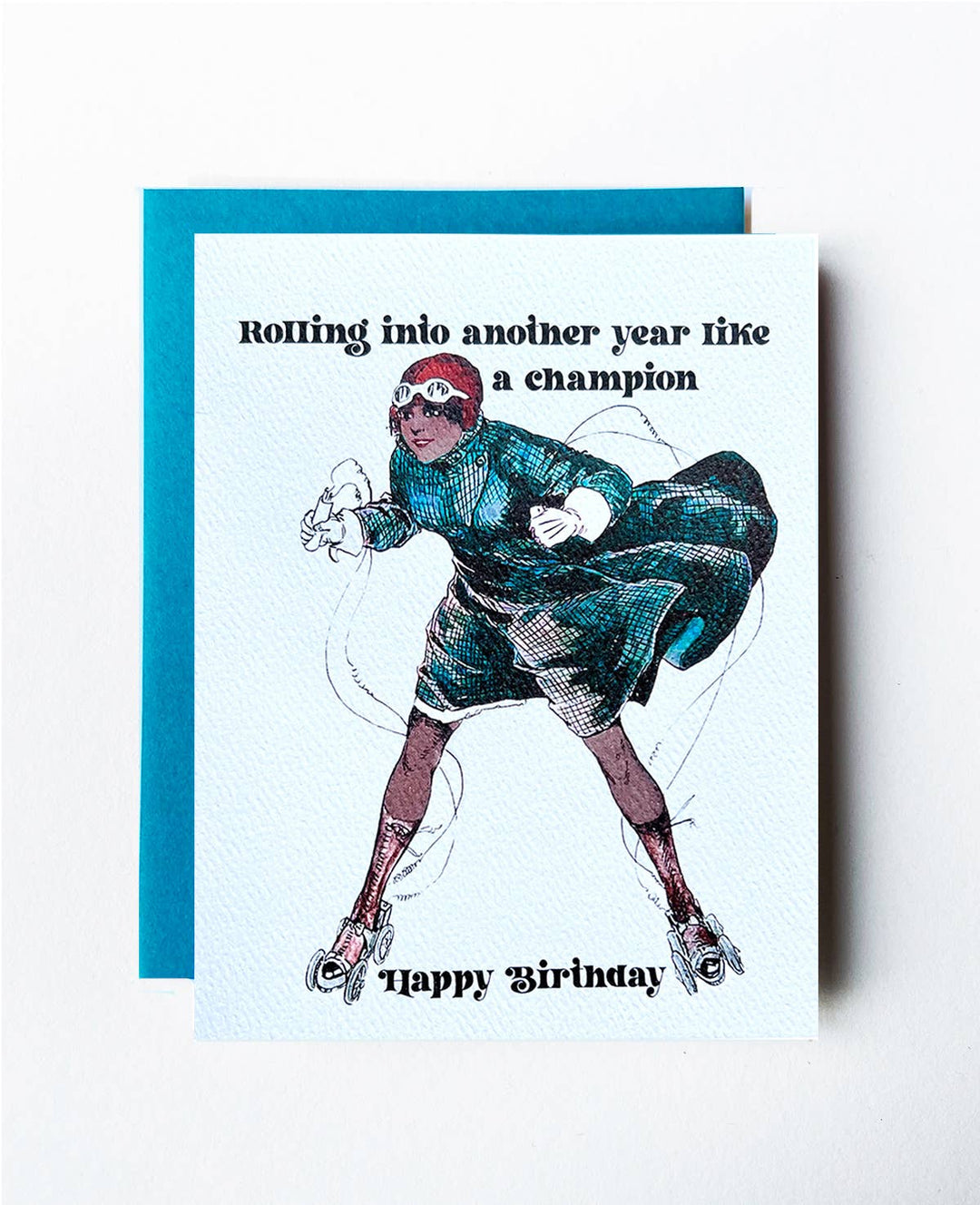 The Twentieth Cards Roller Skating Vintage Birthday Card