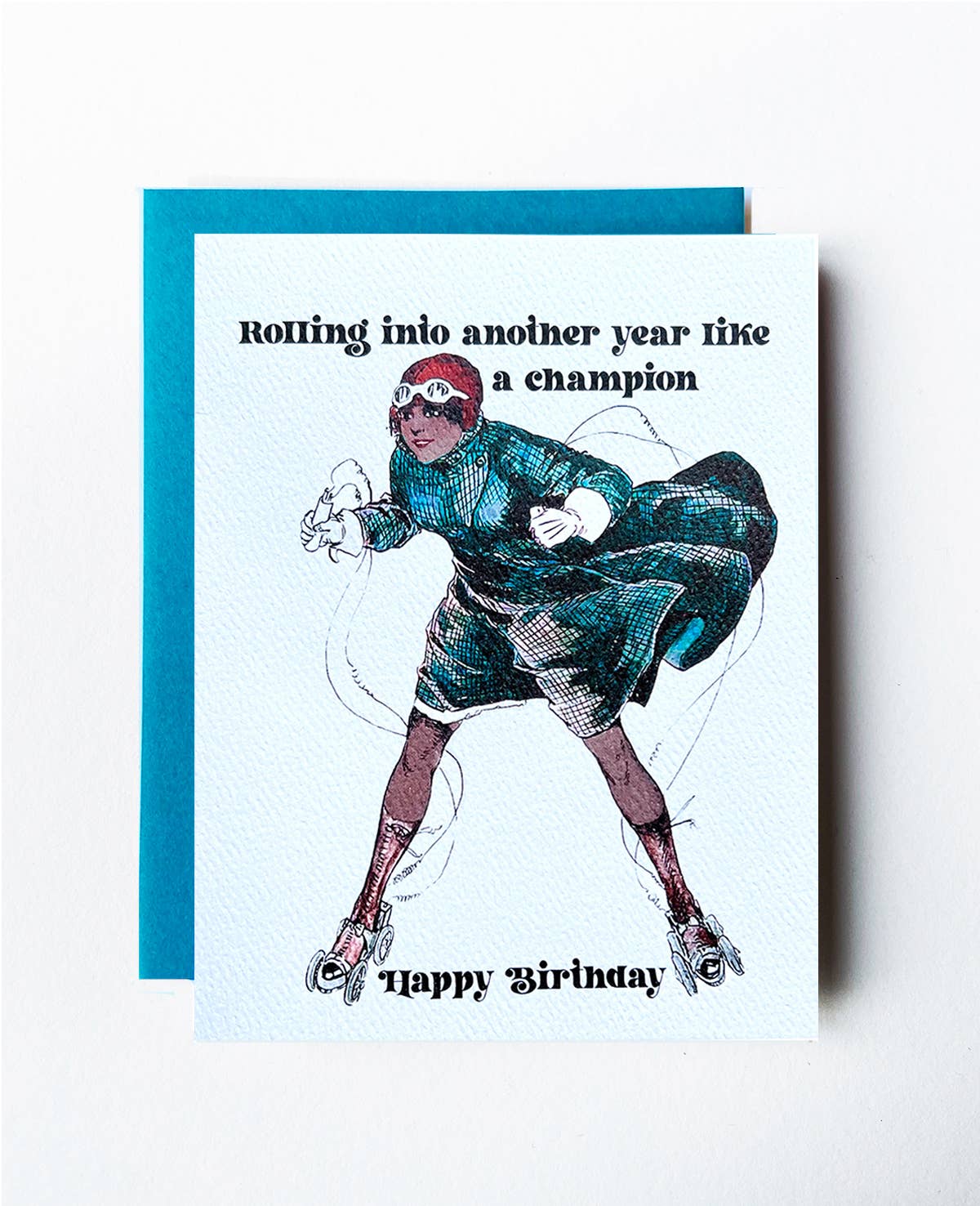 The Twentieth Cards Roller Skating Vintage Birthday Card