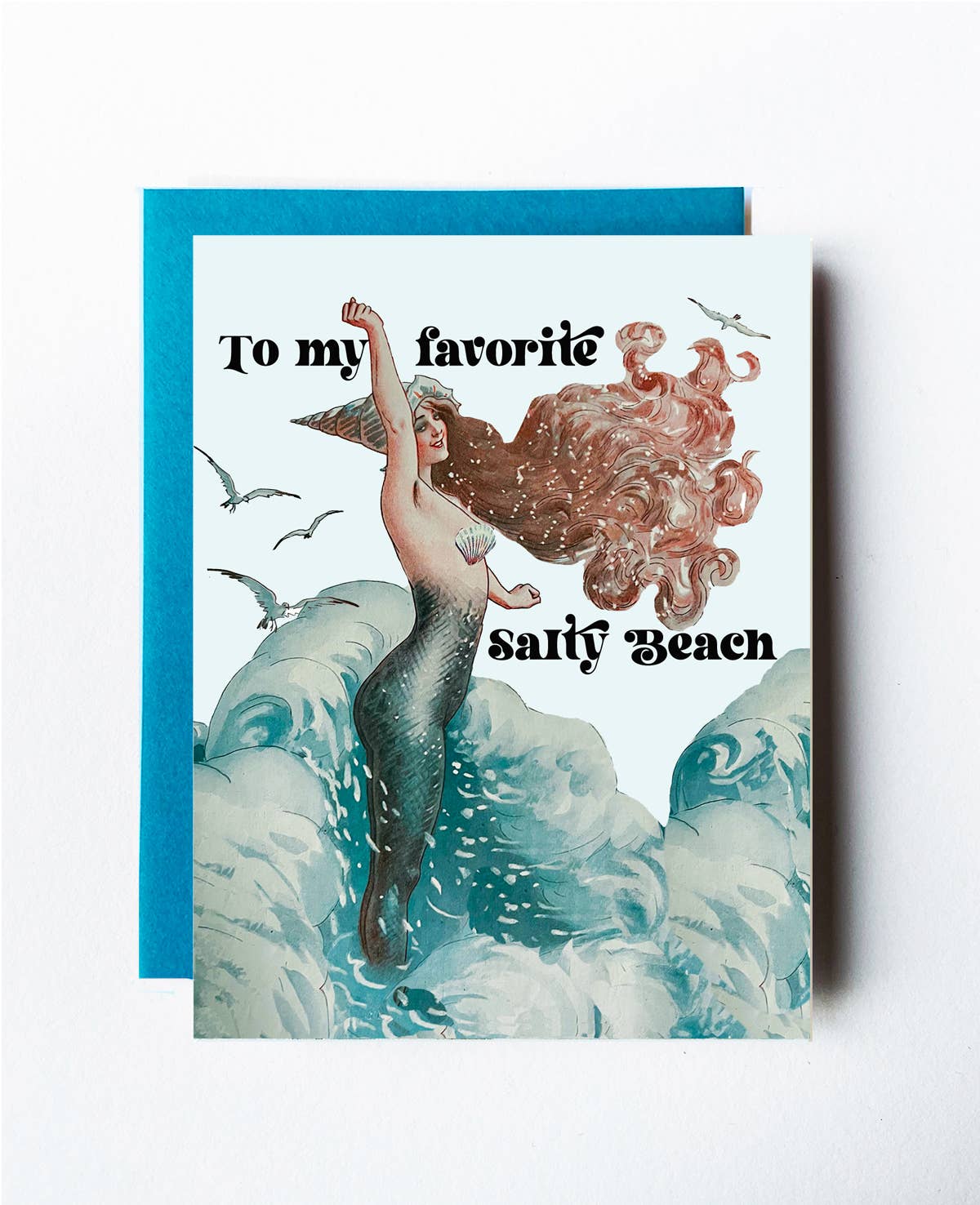 The Twentieth Cards Salty Beach Mermaid Vintage Friendship Card