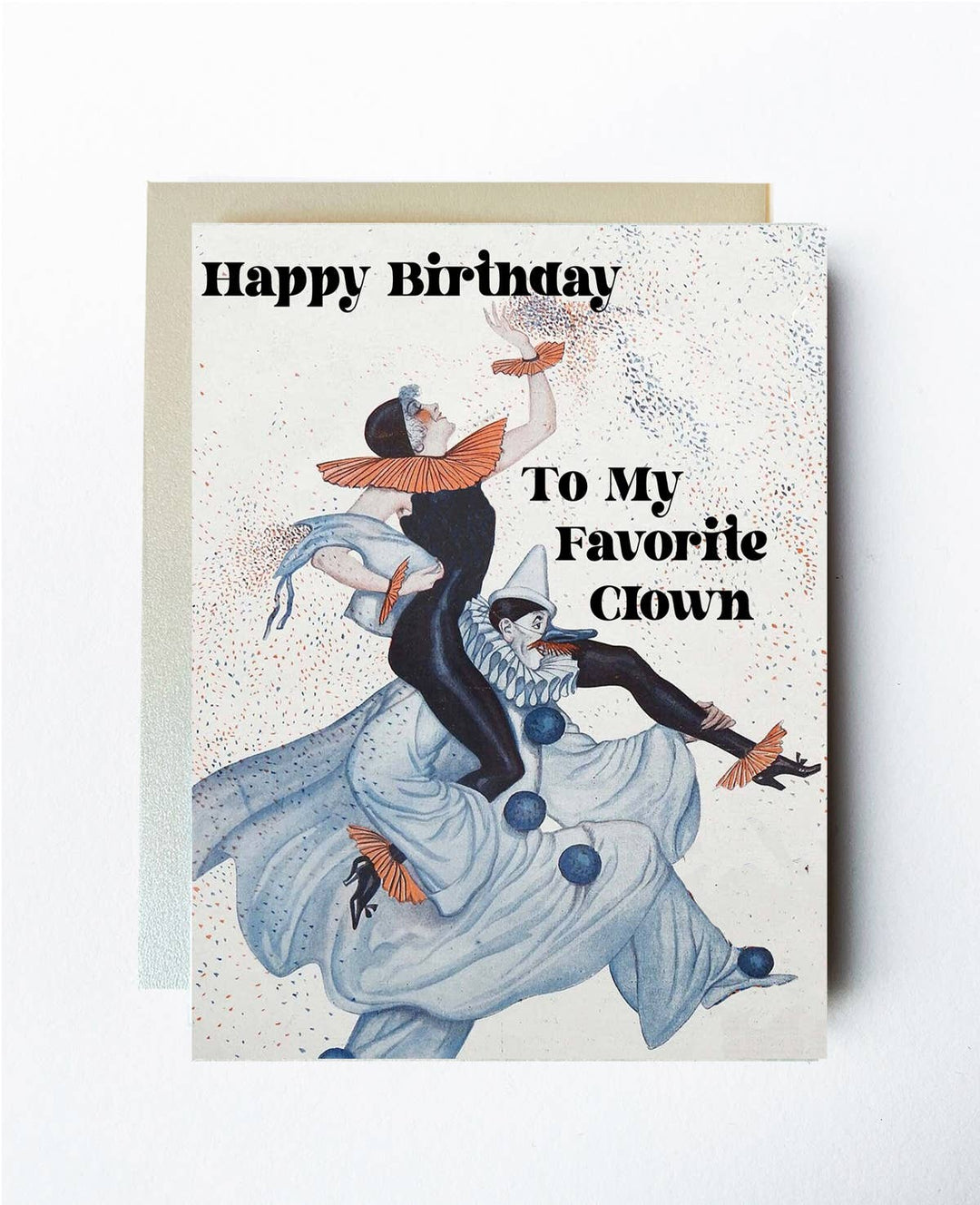 The Twentieth Cards To My Favorite Clown Birthday Art Deco Card