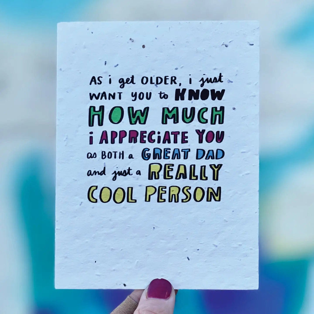 Thoughtful Human Card Cool Person Plantable Father's Day Card