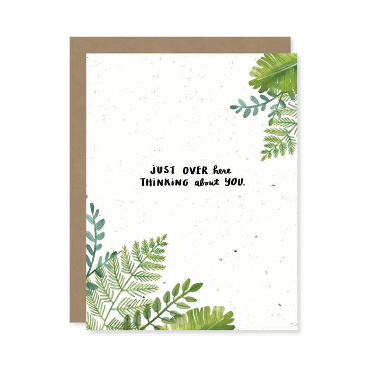 Thoughtful Human Card Thinking About You Plantable Wildflower Seed Card