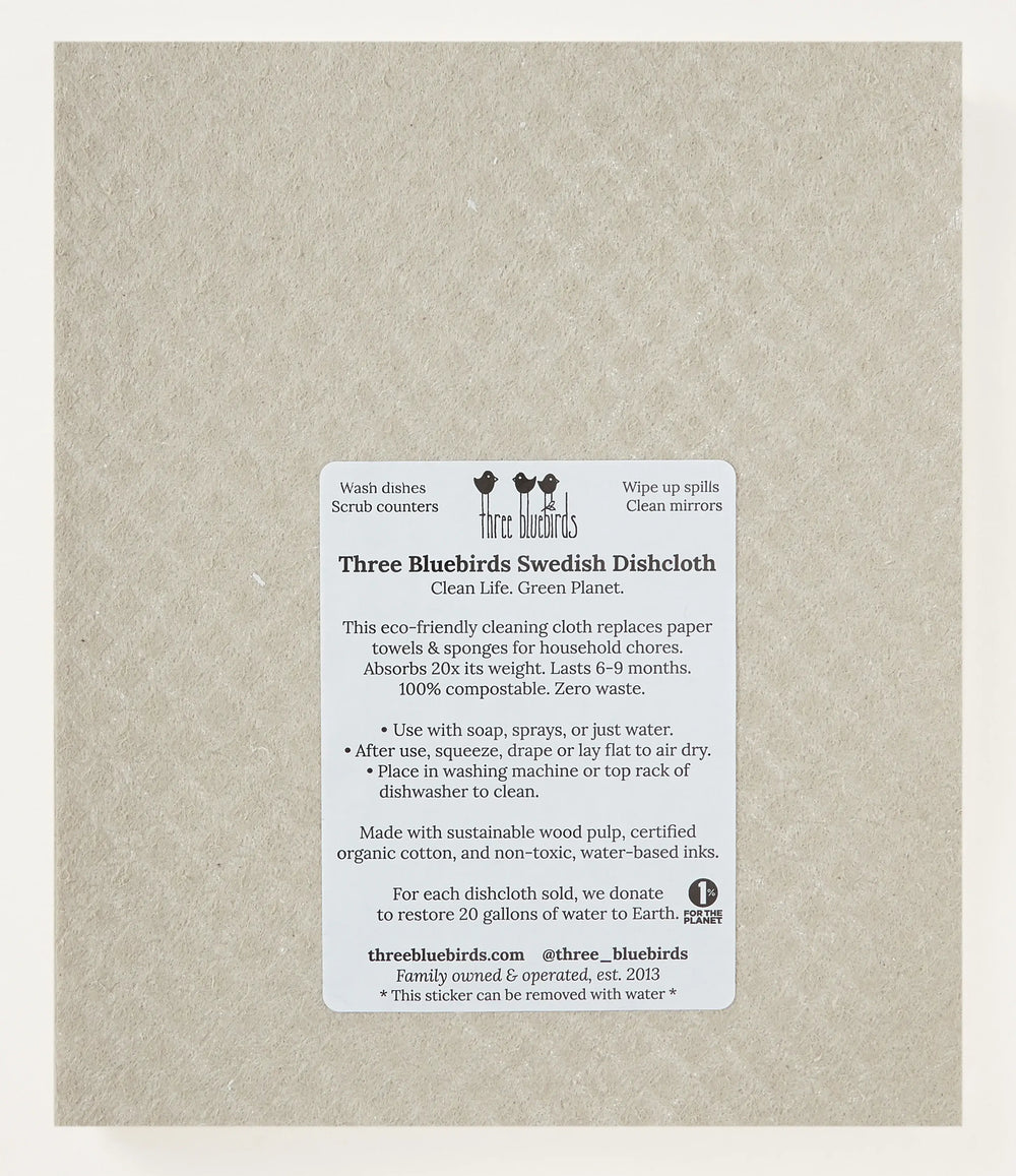 Three Bluebirds Swedish Dishcloths Home Christmas Village on Sand Swedish Dishcloth