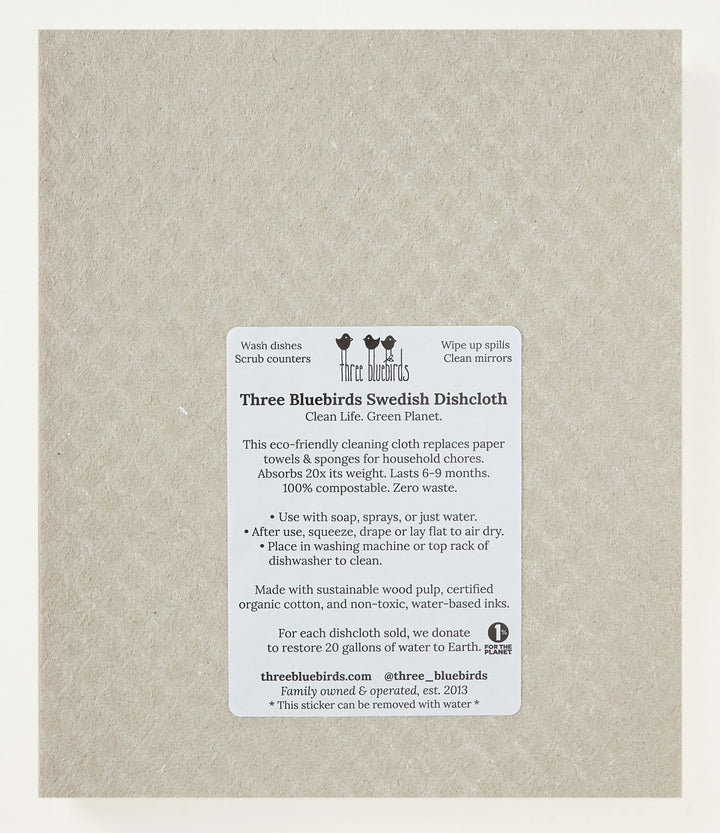 Three Bluebirds Swedish Dishcloths Home Christmas Village on Sand Swedish Dishcloth