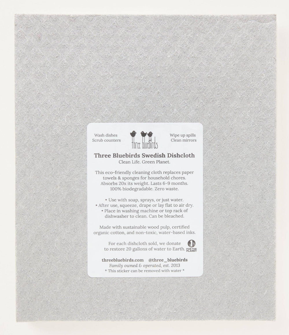 Three Bluebirds Swedish Dishcloths Home Frosty Friends on Grey Swedish Dishcloth