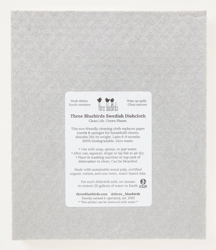 Three Bluebirds Swedish Dishcloths Home Frosty Friends on Grey Swedish Dishcloth