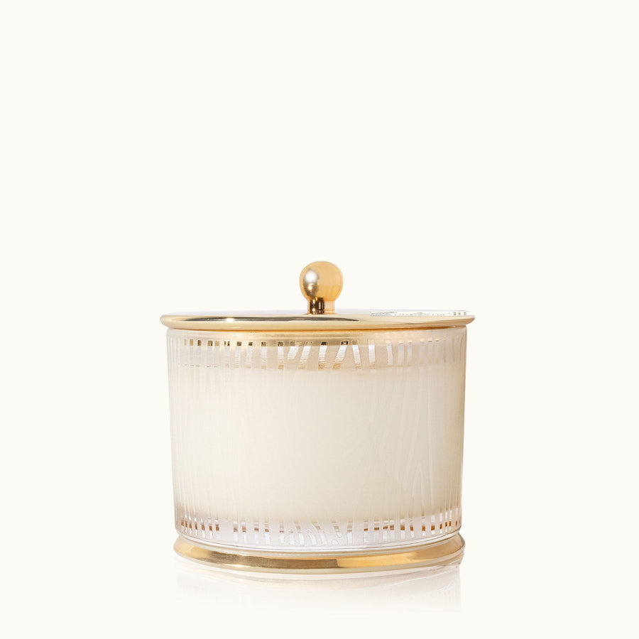 Thymes Candle Frasier Fir Medium Poured Candle, Frosted Wood Grain