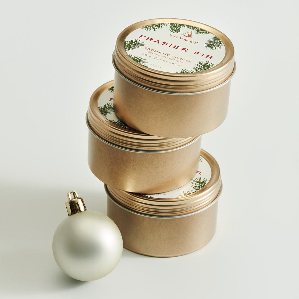 Thymes Candle Frasier Fir Poured Candle, Travel Tin