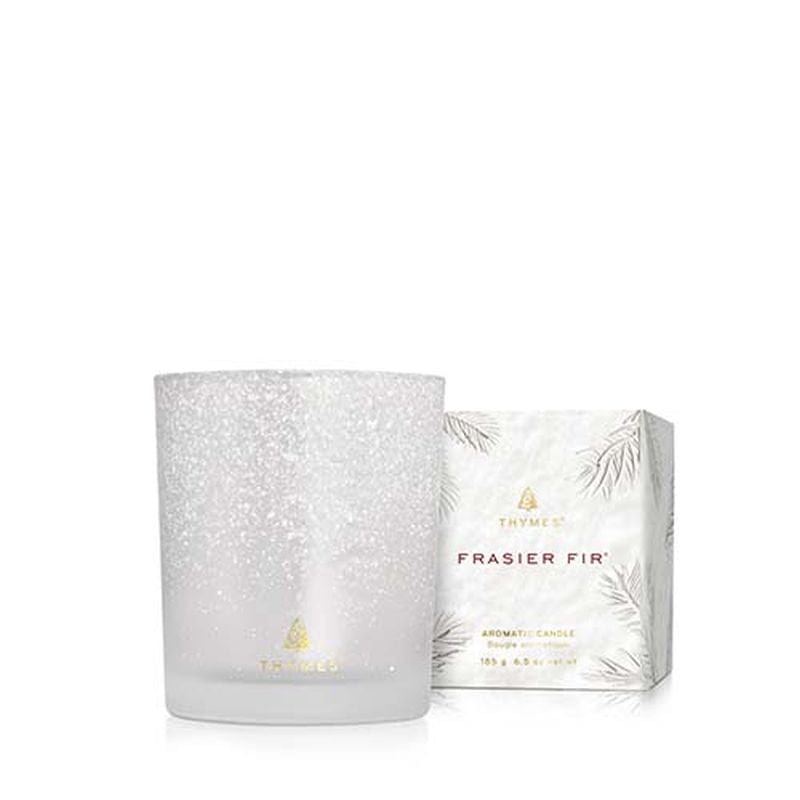 Thymes Frasier Fir Medium Flocked Collection Poured Candle