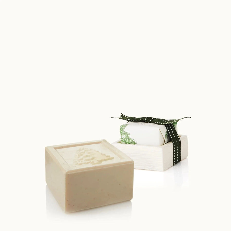 Thymes Holiday Frasier Fir Bar Soap & Dish Set