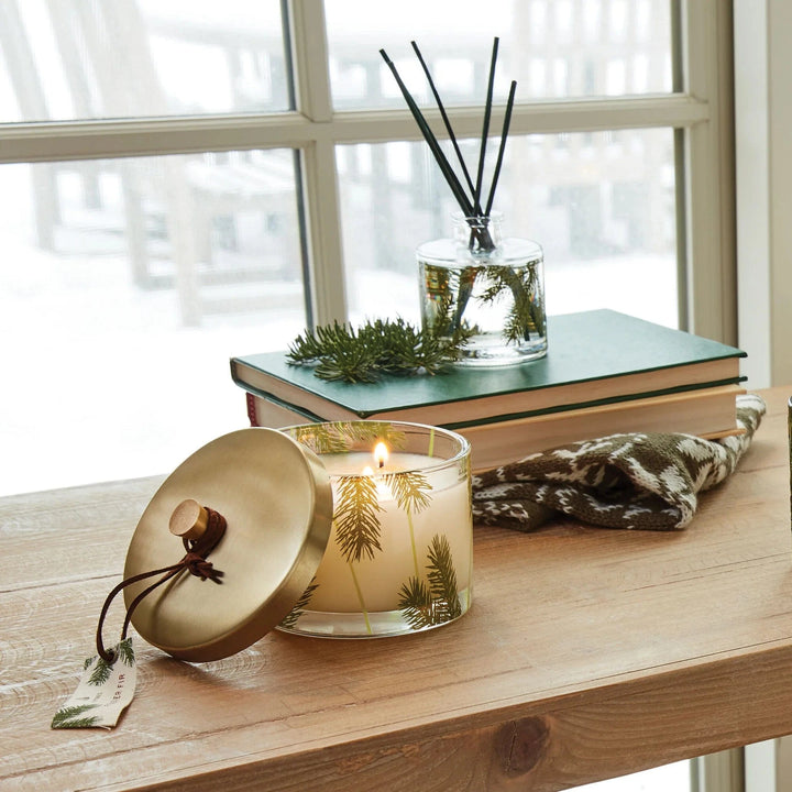 Thymes Holiday Frasier Fir Reed Diffuser, Petite Pine Needle Design