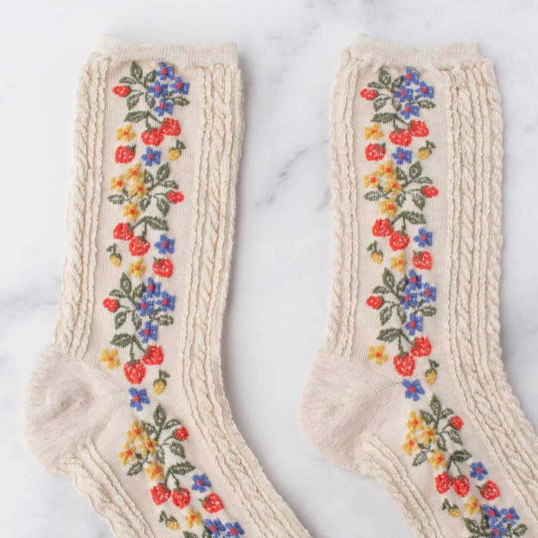 Tiepology Fashion Vintage Strawberry Socks